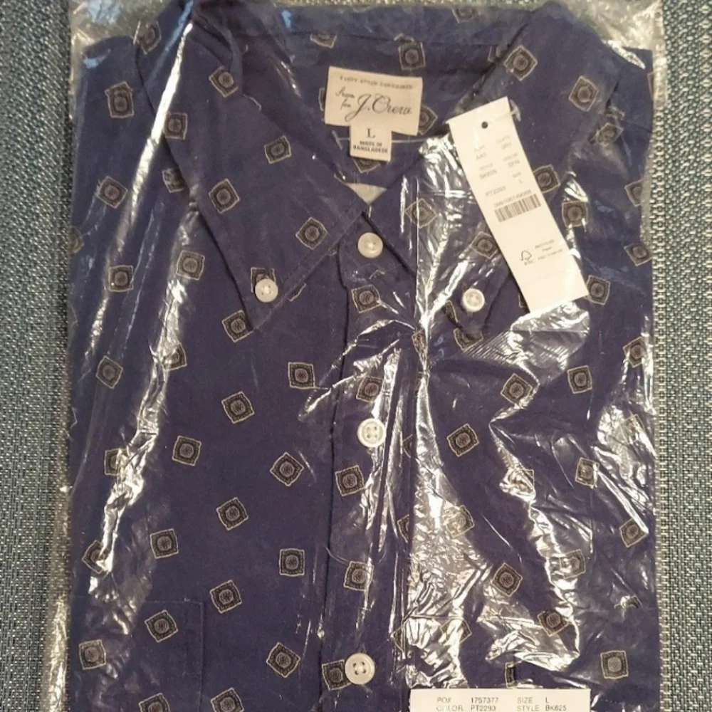 J.Crew Cotton Wool Challis two-pocket shirt  1 ea. 3 colors left Men's LG SO